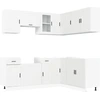 Image de vidaXL Ensemble d'armoires de cuisine Porto 11 pièces blanc bois composite