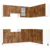 Image de vidaXL Ensemble d'armoires de cuisine Porto 11 pcs. chêne fumé bois composite