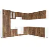 Image de vidaXL Ensemble d'armoires de cuisine Porto 14 pcs. chêne fumé bois composite