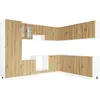 Image de vidaXL Ensemble d'armoires de cuisine Porto Artisan-chêne bois composite de 14 pièces