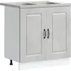 Image de Armoire de cuisine vidaXL Kalmar, gris béton, 80 x 46 x 81,5 cm, aggloméré
