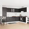 Image de vidaXL Meuble sous lavabo Lucca 2 pièces Noir Bois composite
