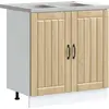 Image de vidaXL Meuble sous lavabo Lucca 2 pièces Bois composite chêne Sonoma