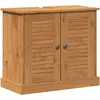 Image de vidaXL Meuble sous-lavabo VIGO, couleur marron et couleur miel
