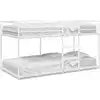 Image de vidaXL Lit superposé sans matelas blanc 90x190 cm acier