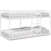 Image de vidaXL Lit superposé sans matelas blanc 90x200 cm acier
