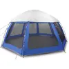 Image de vidaXL Tente pool avec toit amovible parois filet bleu azur 510x510cm