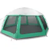 Image de vidaXL Tente pool avec toit amovible parois filet vert mer 612x612cm