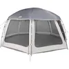Image de vidaXL Tente pour piscine avec toit amovible parois en filet gris 612x612cm