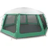 Image de vidaXL Tente pool avec toit amovible parois filet vert mer 690x690cm