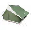 Image de Tente familiale vidaXL avec toit vert et blanc, 256 x 256 x 185 cm
