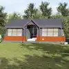 Image de Vidaxl Family Tent With Roof Grey And Orange 622 X 295 X 238 Cm