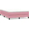 Image de vidaXL Lit boxspring sans matelas rose 160x220 cm velours