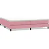 Image de vidaXL Lit boxspring sans matelas rose 200x220 cm velours