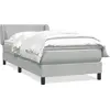 Image de vidaXL Lit boxspring avec matelas gris clair 80x220 cm velours