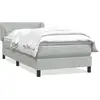 Image de vidaXL Lit boxspring avec matelas gris clair 80x220 cm velours