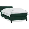 Image de vidaXL Lit boxspring avec matelas vert foncé 80x220 cm velours