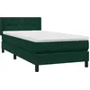 Image de vidaXL Lit boxspring avec matelas vert foncé 80x220 cm velours