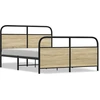 Image de vidaXL Lit métallique sans matelas Chêne Sonoma 140x190 cm