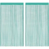 Image de vidaXL Rideaux à fils 2 pcs. Turquoise 100x250 cm