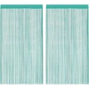 Image de vidaXL Rideaux à fils 2 pcs. Turquoise 140x250 cm