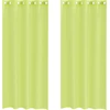 Image de vidaXL Voile Rideaux avec oeillets 2 pcs. Vert pomme 140x245 cm
