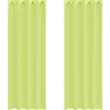 Image de vidaXL Voile Rideaux avec oeillets 2 pcs. Vert pomme 140x260 cm