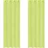 Image de vidaXL Voile Rideaux avec oeillets 2 pcs. Vert pomme 140x300 cm
