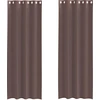 Image de vidaXL Voile Rideaux avec oeillets 2 pcs. Marron 140x300 cm