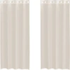 Image de vidaXL Voile Rideaux avec oeillets 2 pcs. Crème 140x225 cm