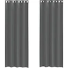 Image de vidaXL Voile Rideaux avec oeillets 2 pcs. Gris foncé 140x260 cm