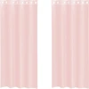 Image de vidaXL Voile Rideaux avec oeillets 2 pcs. Rose clair 140x225 cm