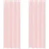 Image de vidaXL Voile Rideaux avec oeillets 2 pcs. Rose clair 140x260 cm
