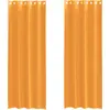 Image de vidaXL Voile Rideaux avec oeillets 2 pcs. Orange 140x300 cm