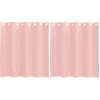 Image de vidaXL Voile Rideaux avec oeillets 2 pcs. Rose 140x140 cm