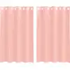 Image de vidaXL Voile Rideaux avec oeillets 2 pcs. Rose 140x175 cm