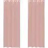 Image de vidaXL Voile Rideaux avec oeillets 2 pcs. Rose 140x260 cm