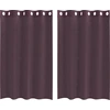 Image de vidaXL Voile Rideaux avec oeillets 2 pcs. Violet 140x175 cm