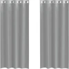Image de vidaXL Voile Rideaux avec oeillets 2 pcs. Gris clair 140x225 cm