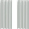 Image de vidaXL Voile Rideaux avec oeillets 2 pcs. Gris clair 140x245 cm