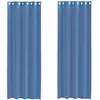 Image de vidaXL Voile Rideaux avec oeillets 2 pcs. Bleu roi