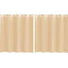 Image de vidaXL Voile Rideaux avec illets 2 pcs. couleur sable