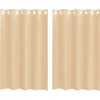 Image de vidaXL Voile Rideaux avec oeillets 2 pcs. couleur sable