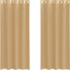 Image de vidaXL Voile Rideaux avec oeillets 2 pcs. couleur sable