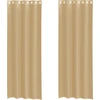 Image de vidaXL Voile Rideaux avec oeillets 2 pcs. couleur sable