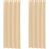 Image de vidaXL Voile Rideaux avec illets 2 pcs. couleur sable