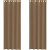 Image de vidaXL Voile Rideaux avec oeillets 2 pcs. Marron clair