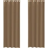 Image de vidaXL Voile Rideaux avec oeillets 2 pcs. Marron clair