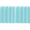 Image de vidaXL Voile Rideaux avec oeillets 2 pcs. Turquoise