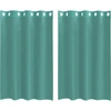 Image de vidaXL Voile Rideaux avec oeillets 2 pcs. Turquoise